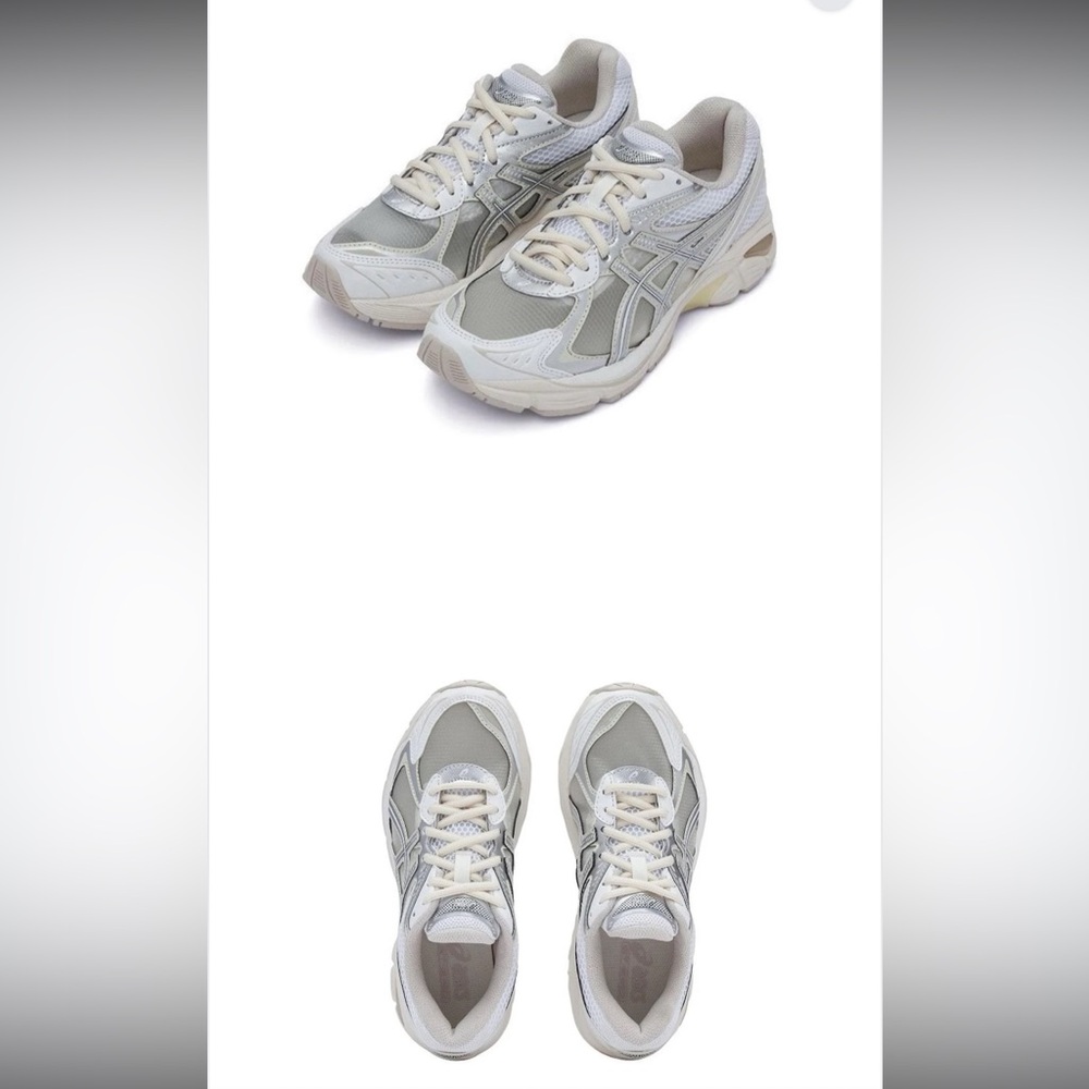 Asics Women's Gray and Cream Sneakers